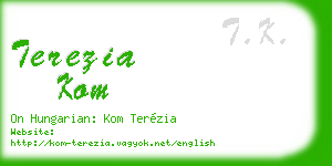 terezia kom business card